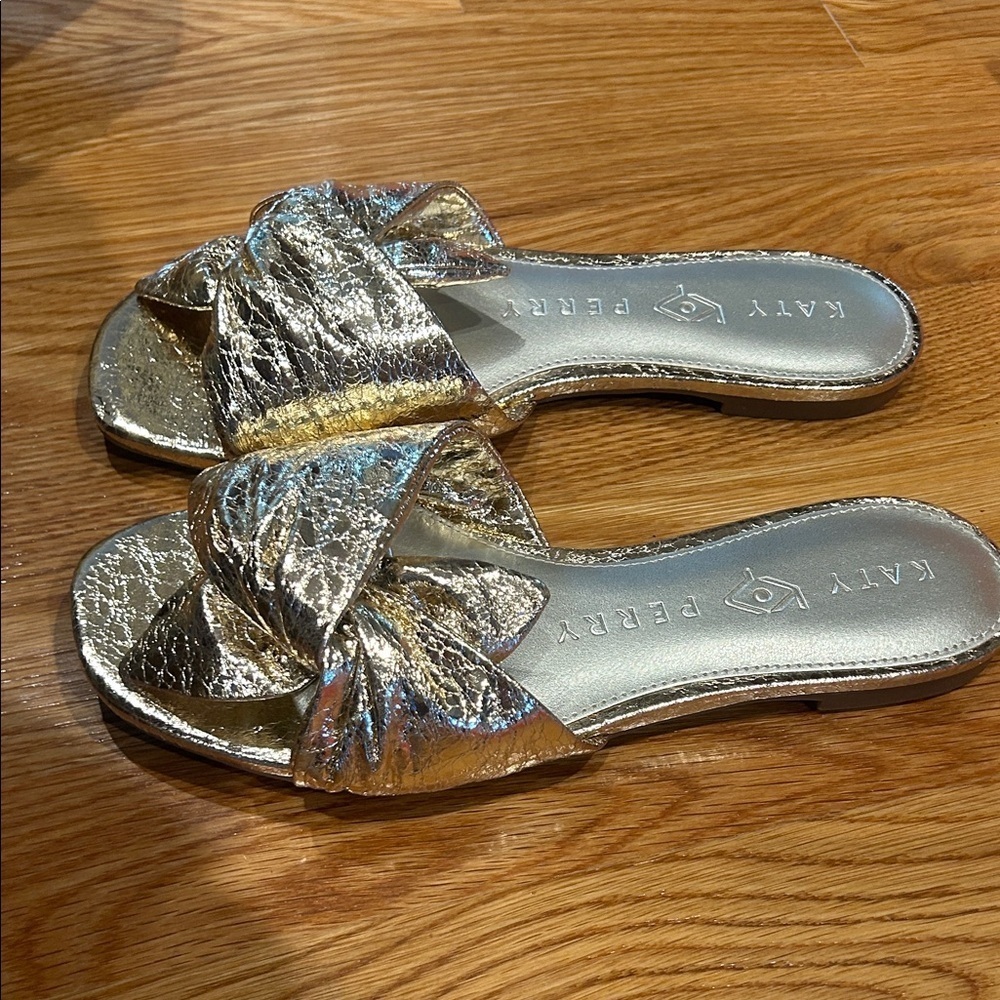 Katy Perry Collections Metallic Gold Mules - Picture 4 of 9